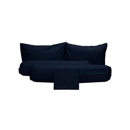ชุดผ้าปูที่นอน 6 ฟุต 5 ชิ้น PICASSO CLASSIC สี ENJOY NAVY BLUE_2