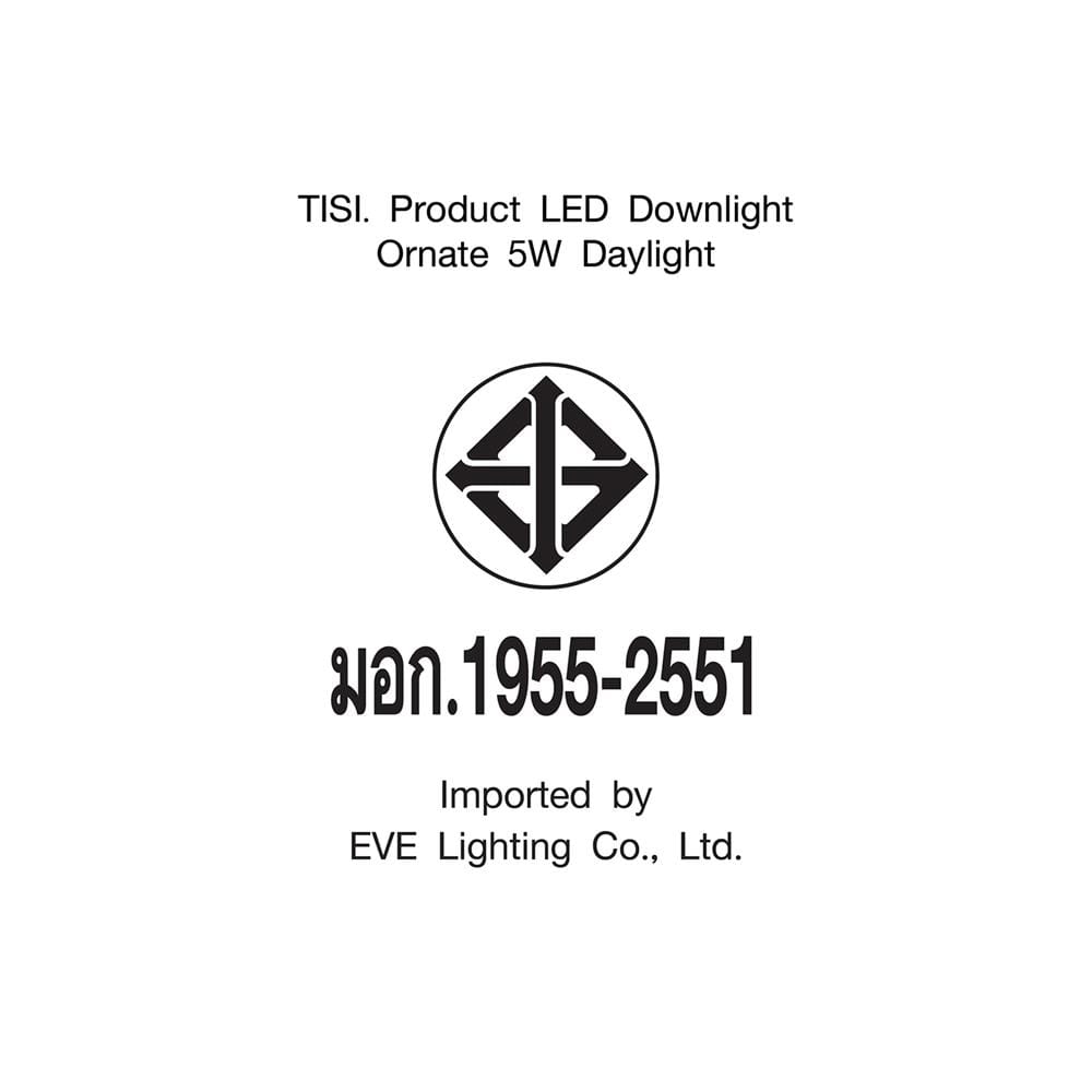 ดาวน์ไลท์ LED EVE 588202 3 นิ้ว 5 วัตต์ DAYLIGHT สีขาว