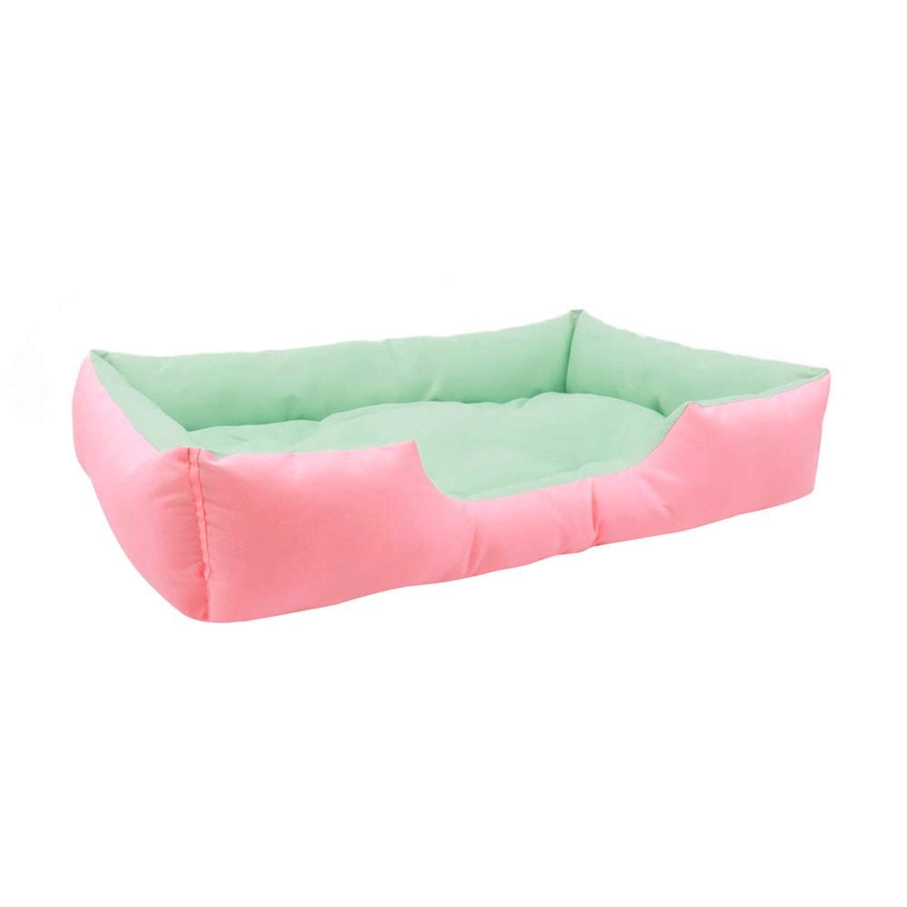 ที่นอนสัตว์เลี้ยง CLAWSET BKK TWO TONE SQUARE ไซซ์ M สีชมพู/เขียว