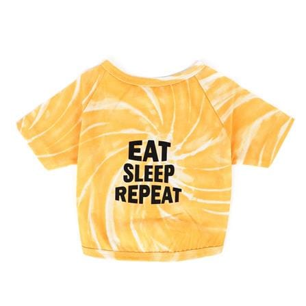 เสื้อสัตว์เลี้ยง CLAWSET EAT SLEEP REPEAT ไซซ์ L สีเหลือง_0