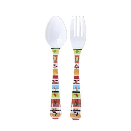 ชุดช้อนส้อมเล็กเมลามีน SUPERWARE MICKEY SUMMER FUN_0