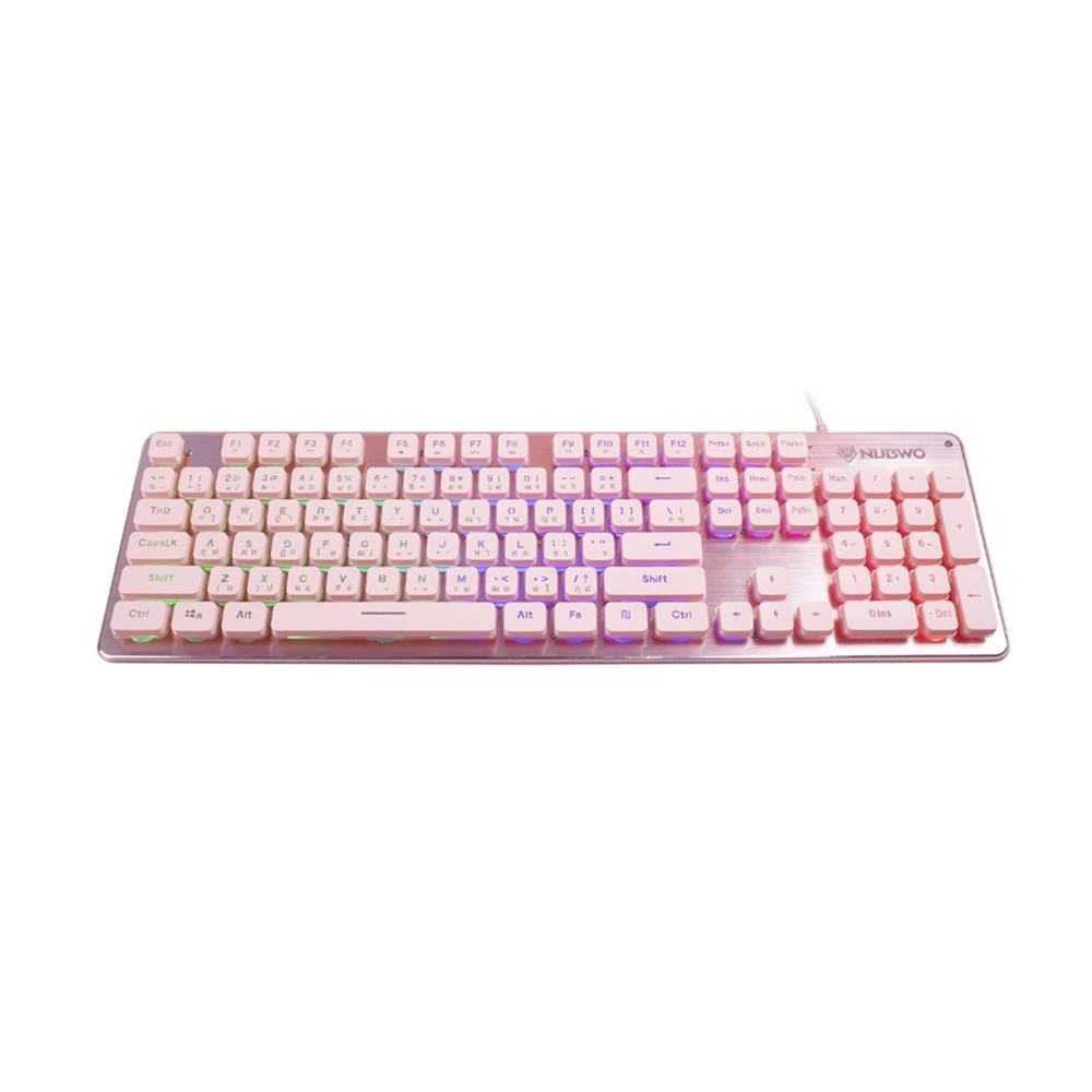 คีย์บอร์ดเกมมิ่ง NUBWO FORTUNE NK-32 สีชมพู