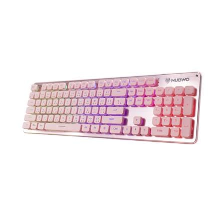 คีย์บอร์ดเกมมิ่ง NUBWO FORTUNE NK-32 สีชมพู_1