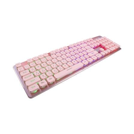 คีย์บอร์ดเกมมิ่ง NUBWO FORTUNE NK-32 สีชมพู_2
