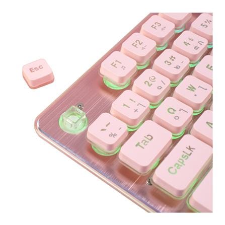 คีย์บอร์ดเกมมิ่ง NUBWO FORTUNE NK-32 สีชมพู_3