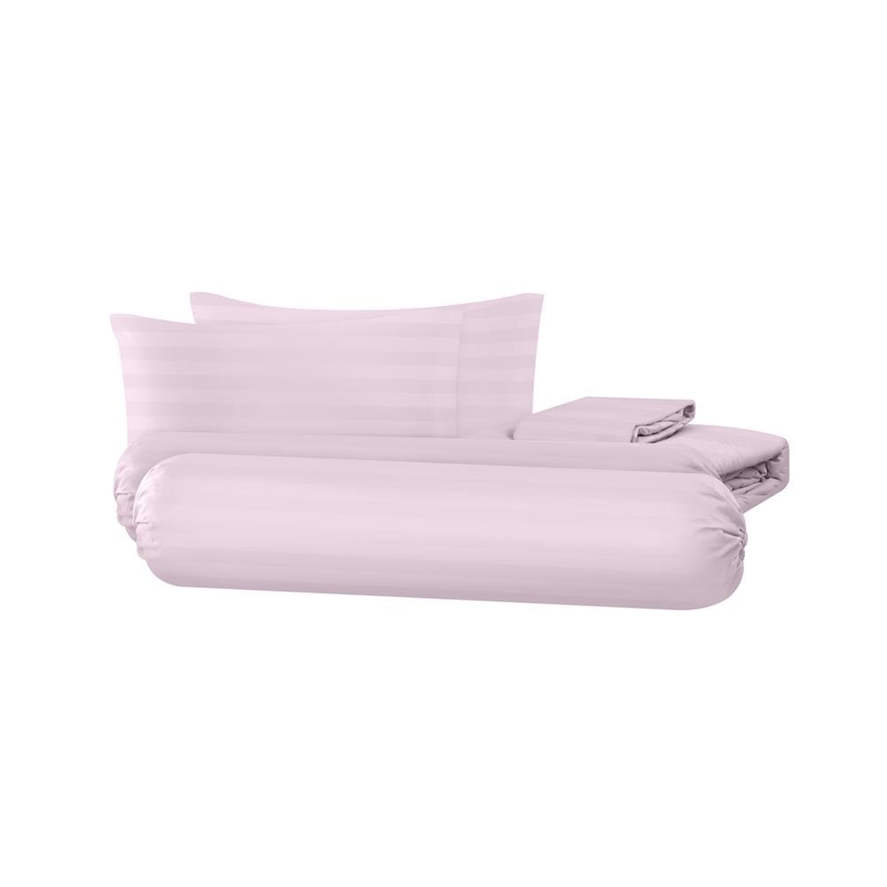 ชุดผ้าปูที่นอน 6 ฟุต 6 ชิ้น HOME LIVING STYLE FLORENCE สีชมพู