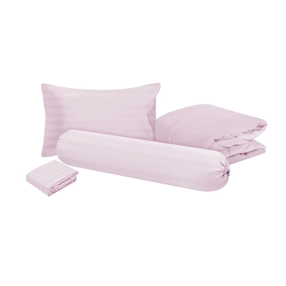 ชุดผ้าปูที่นอน 3.5 ฟุต 4 ชิ้น HOME LIVING STYLE FLORENCE สีชมพู