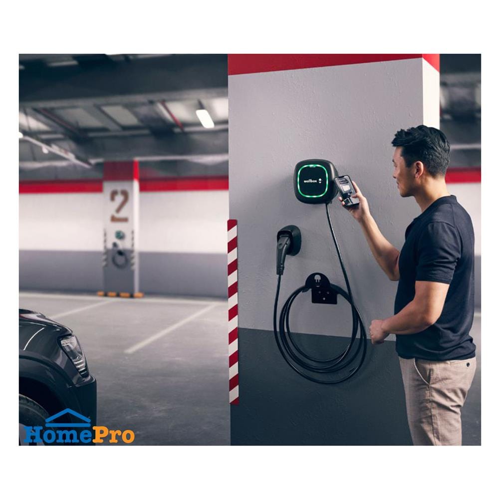 เครื่องชาร์จรถยนต์ไฟฟ้า (ไม่รวมติดตั้ง) WALLBOX PULSAR MAX 22KW สีดำ