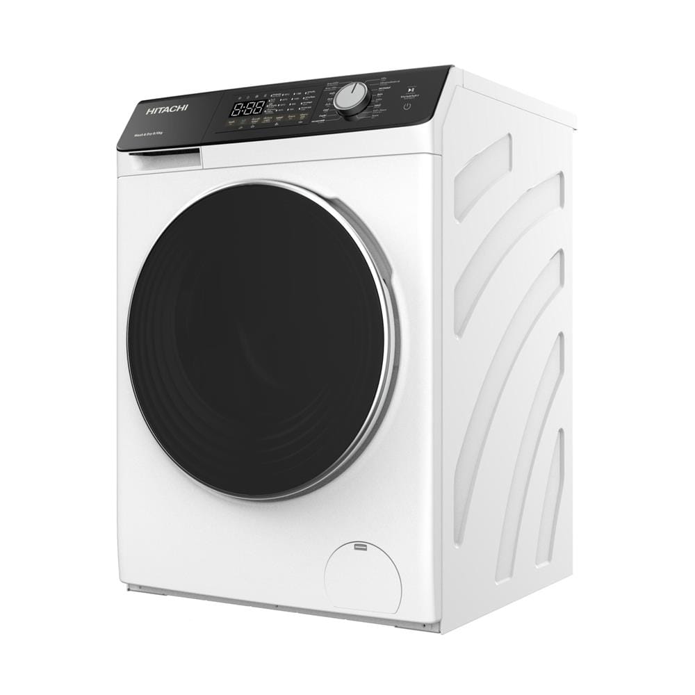 เครื่องซักอบ HITACHI BDD802HVOW 8/5 กก. 1200RPM อินเวอร์เตอร์ สีขาว