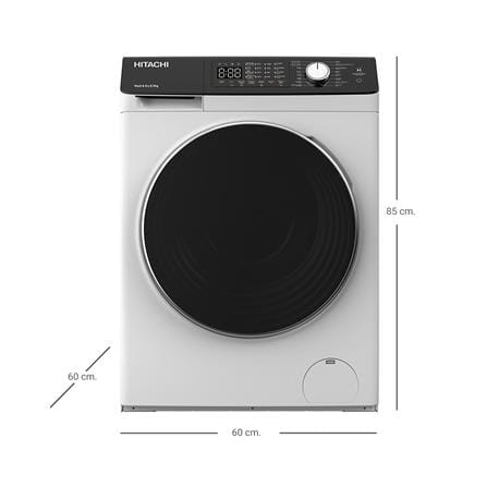 เครื่องซักอบ HITACHI BDD802HVOW 8/5 กก. 1200RPM อินเวอร์เตอร์ สีขาว_6