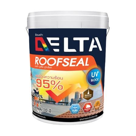 สีอะคริลิกกันซึม DELTA ROOFSEAL UV BLOCK WHITE BASE เนียน 20 กก.