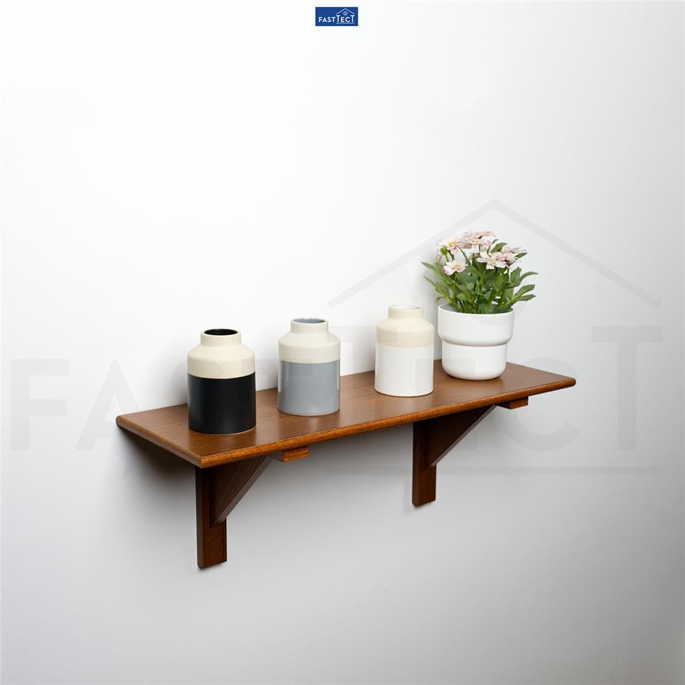 ชั้นแขวนผนัง FASTTECT WR2060+LS2190-TEAK 60 ซม. สีไม้สัก