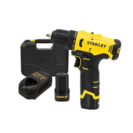 สว่านกระแทกไร้สาย (พร้อมแบตเตอรี่) STANLEY SCH10D2K-B1 12 โวลต์_0