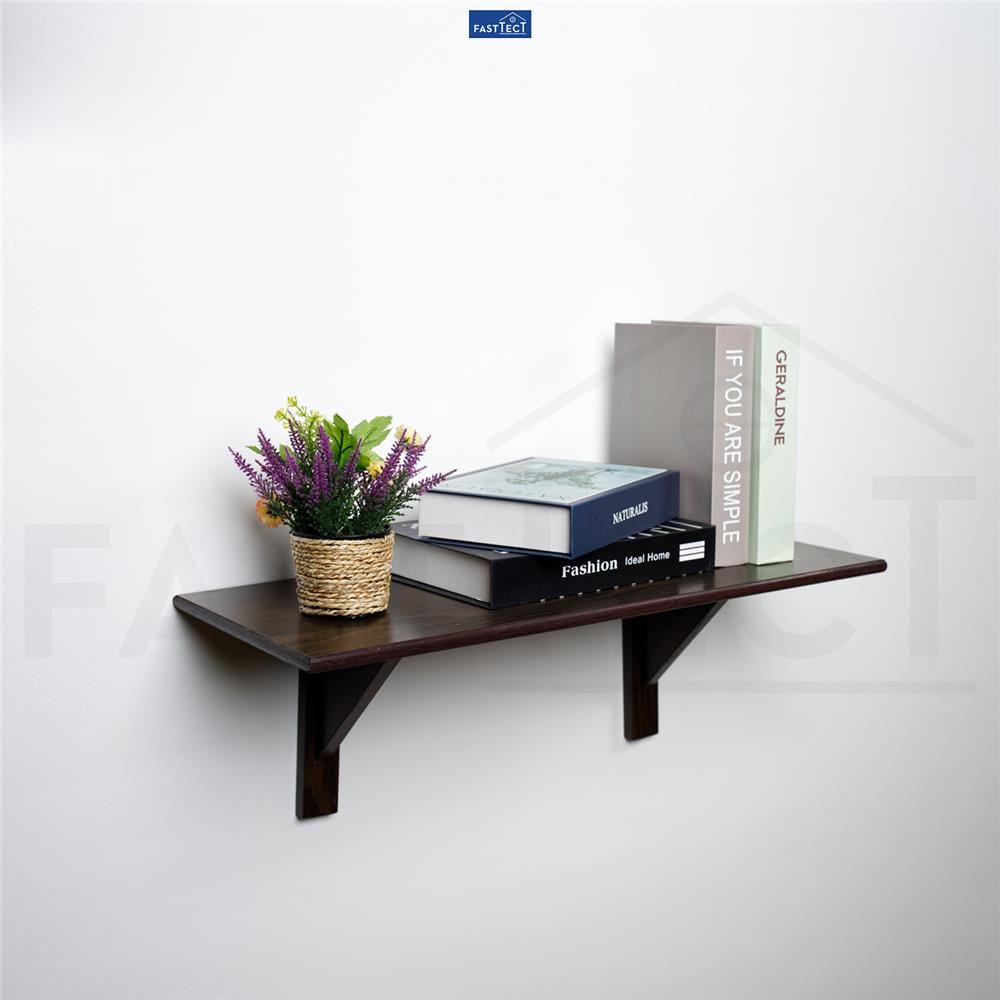 ชั้นแขวนผนัง FASTTECT WR2560+LS2190-WALNUT 60 ซม. สีวอลนัท