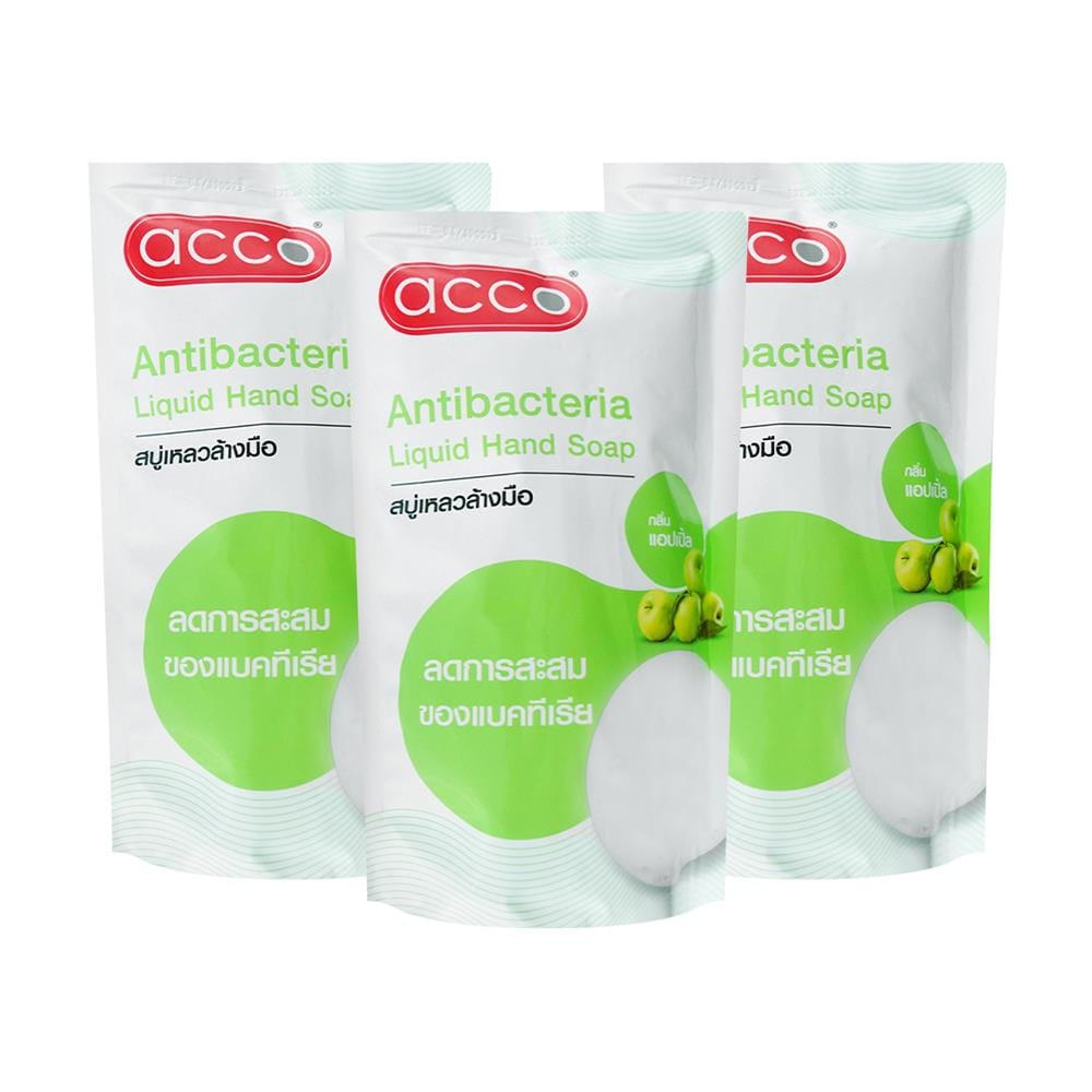 รีฟิลสบู่เหลวล้างมือ ACCO 400 มล. แพ็ก 3 ชิ้น GREEN APPLE
