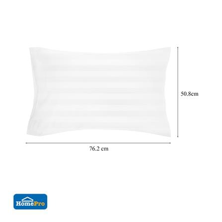ปลอกหมอนหนุน HOME LIVING STYLE CT 250 STRIPE แพ็ก 2 ชิ้น สีขาว_6