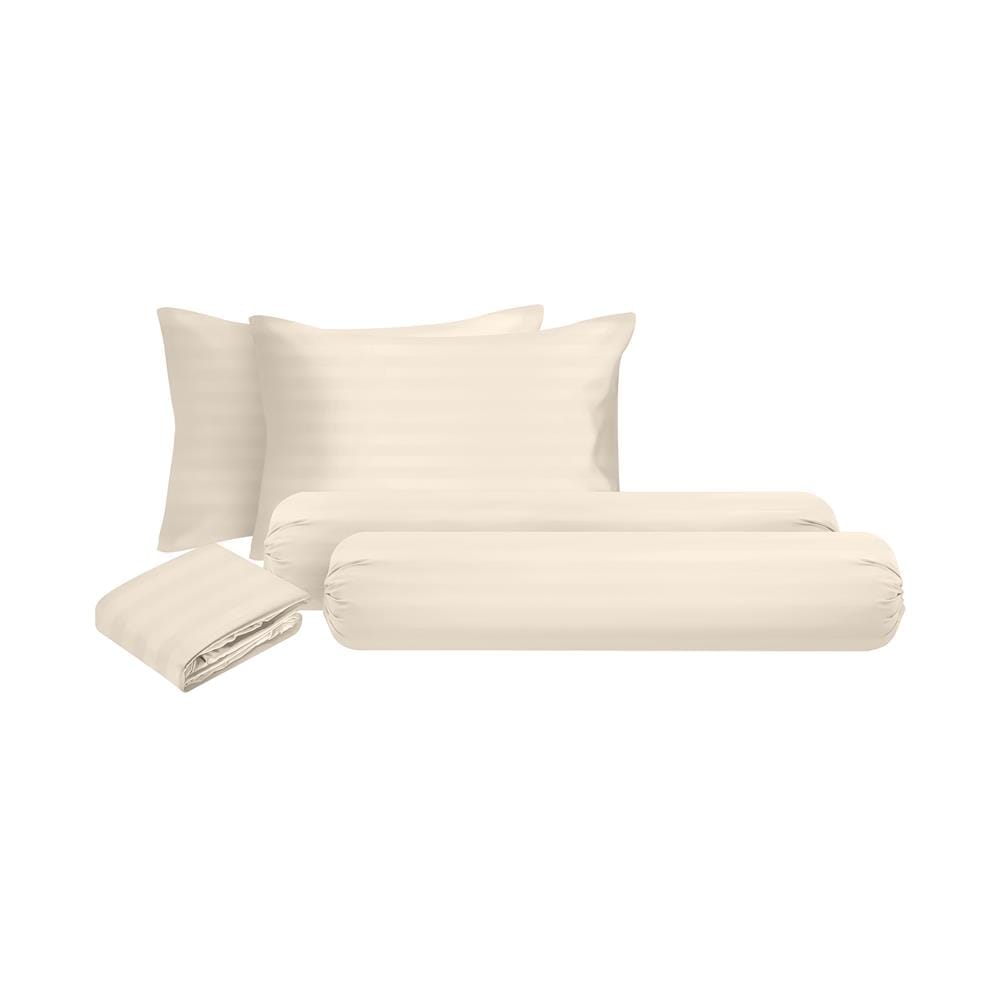 ชุดผ้าปูที่นอน 6 ฟุต 5 ชิ้น HOME LIVING STYLE FLORENCE สีเบจ