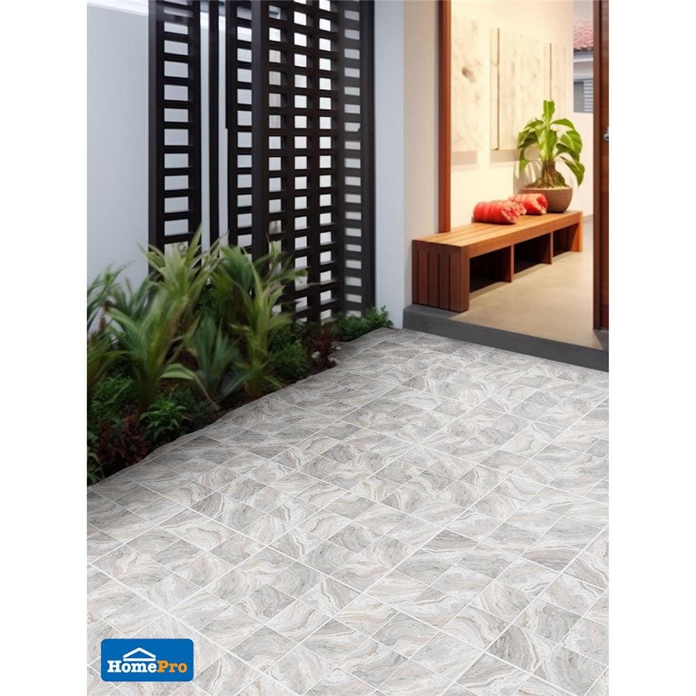 กระเบื้องพื้นพอร์ซเลน  16x16 นิ้ว COTTO เอ็นเลส เทา PM 0.96 ตร.ม.