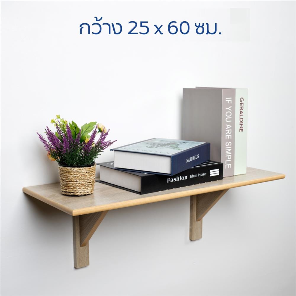 ชั้นแขวนผนัง FASTTECT WR2560+LS2190-WHITE 60 ซม. สีขาว