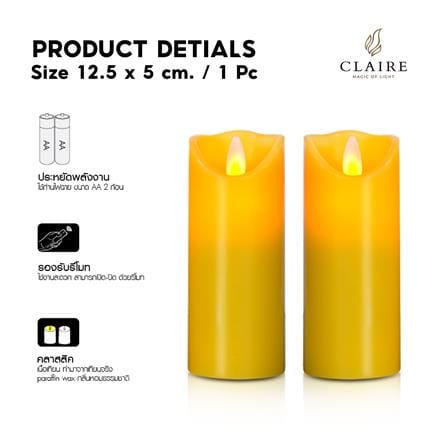 เทียน LED CLAIRE 0.3 วัตต์ WARM WHITE 12.5 ซม._6