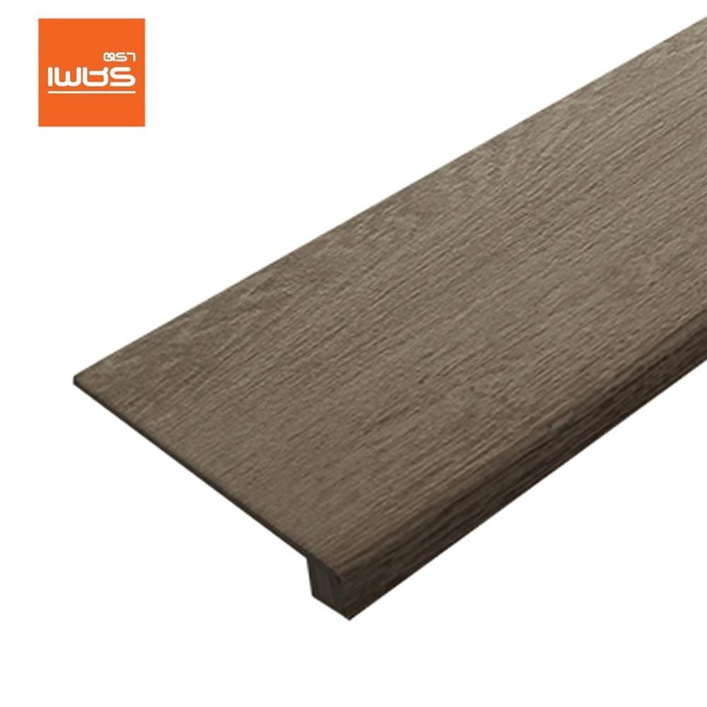 ไม้บันได SPC ตัวจบชานพัก ตราเพชร 2.2x15x120 ซม. สีวู้ดบราวน์