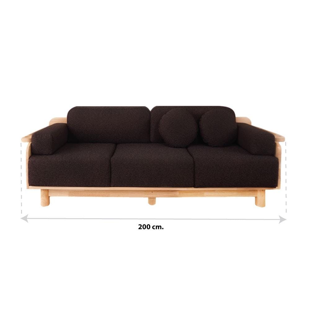 โซฟา 3 ที่นั่ง BAAN FURNITURE FIFA สีน้ำตาลเข้ม