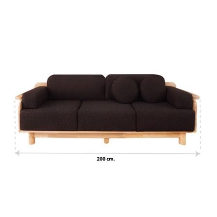 โซฟา 3 ที่นั่ง BAAN FURNITURE FIFA สีน้ำตาลเข้ม_4