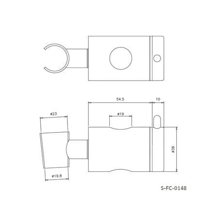ขอแขวนฝักบัว WS S-FC-0148 สเตนเลส_2