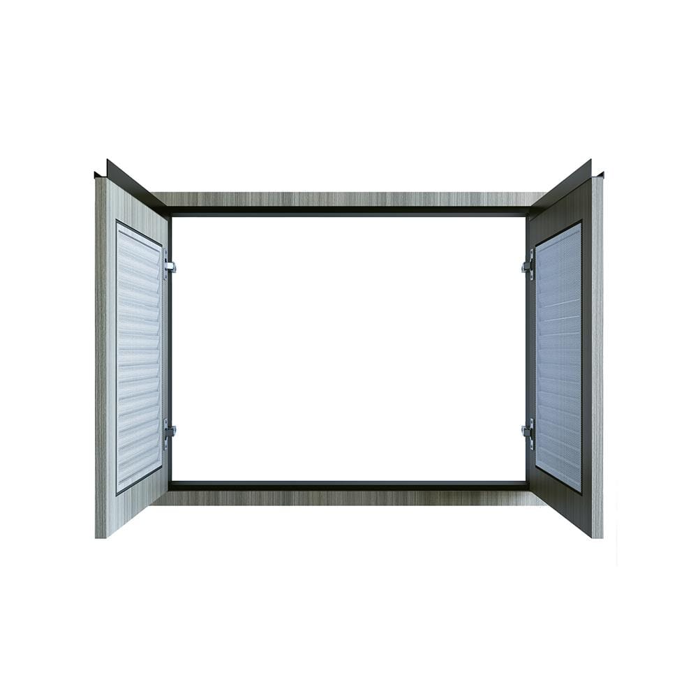บานซิงค์คู่เกล็ดเต็ม JUPITER SILKY LIGHT 87x67 ซม. สีเทา