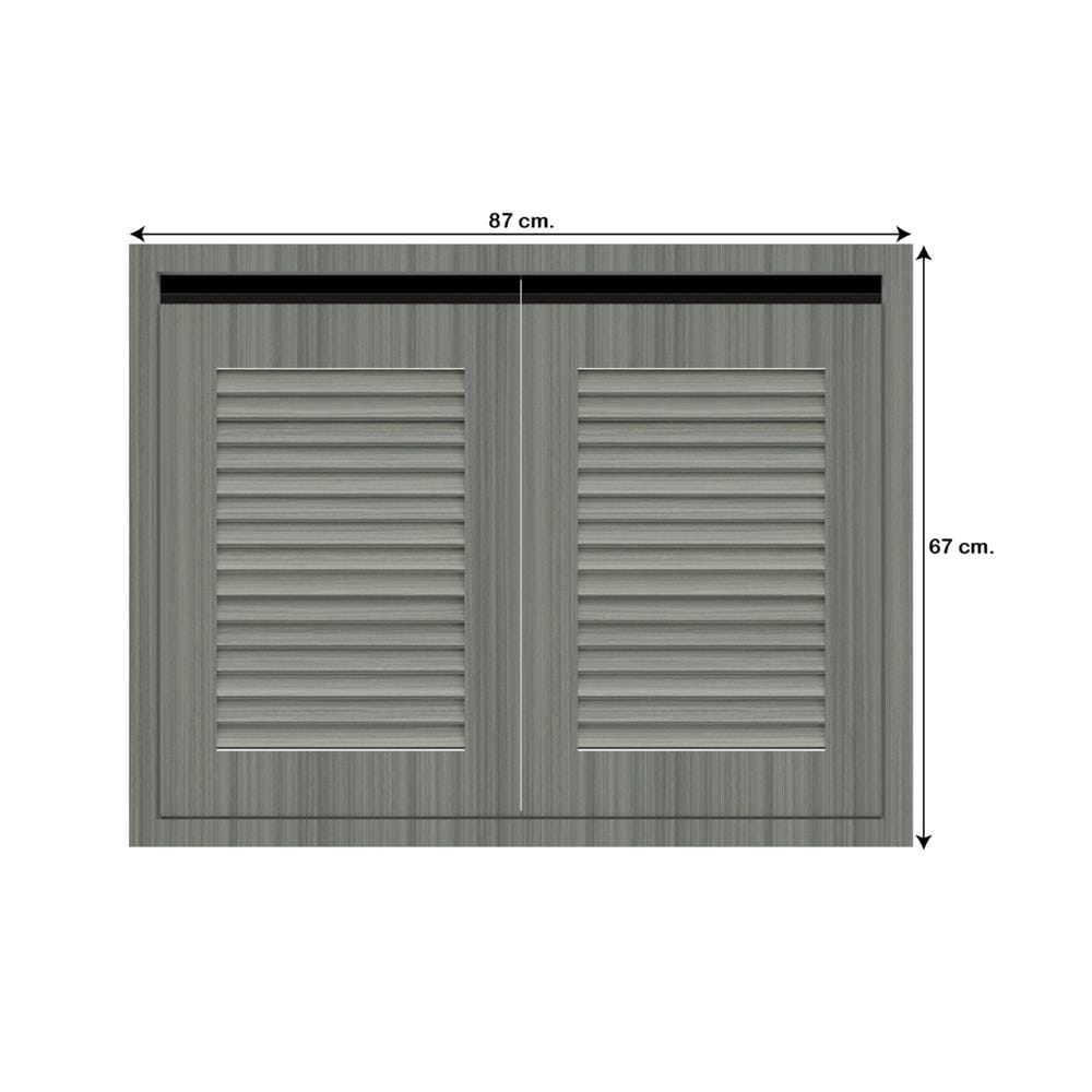 บานซิงค์คู่เกล็ดเต็ม JUPITER SILKY LIGHT 87x67 ซม. สีเทา