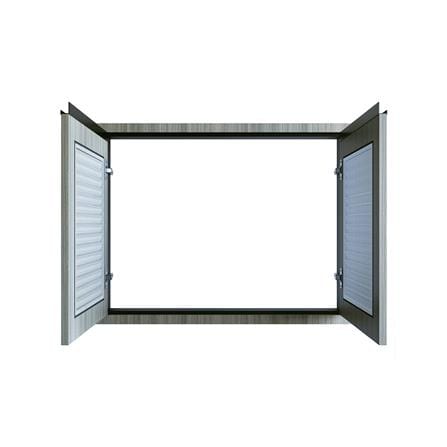 บานซิงค์คู่เกล็ดเต็ม JUPITER SILKY LIGHT 87x67 ซม. สีเทา_1