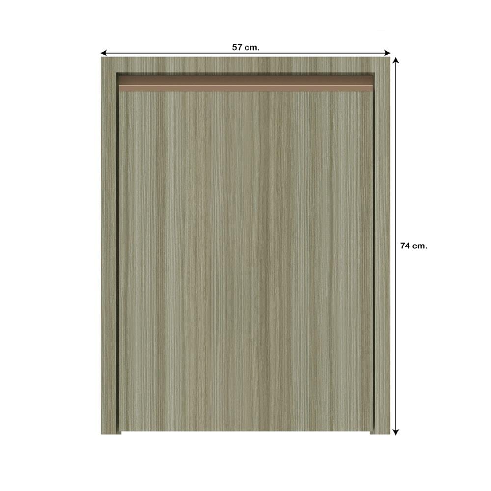 บานถังแก๊สเรียบ JUPITER SILKY TEAK 57x74 ซม. สีน้ำตาล