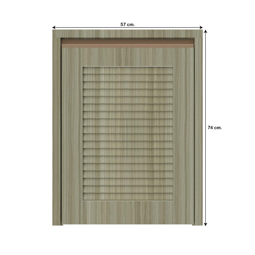 บานถังแก๊สเกล็ดเต็ม JUPITER SILKY TEAK 57x74 ซม. สีน้ำตาล