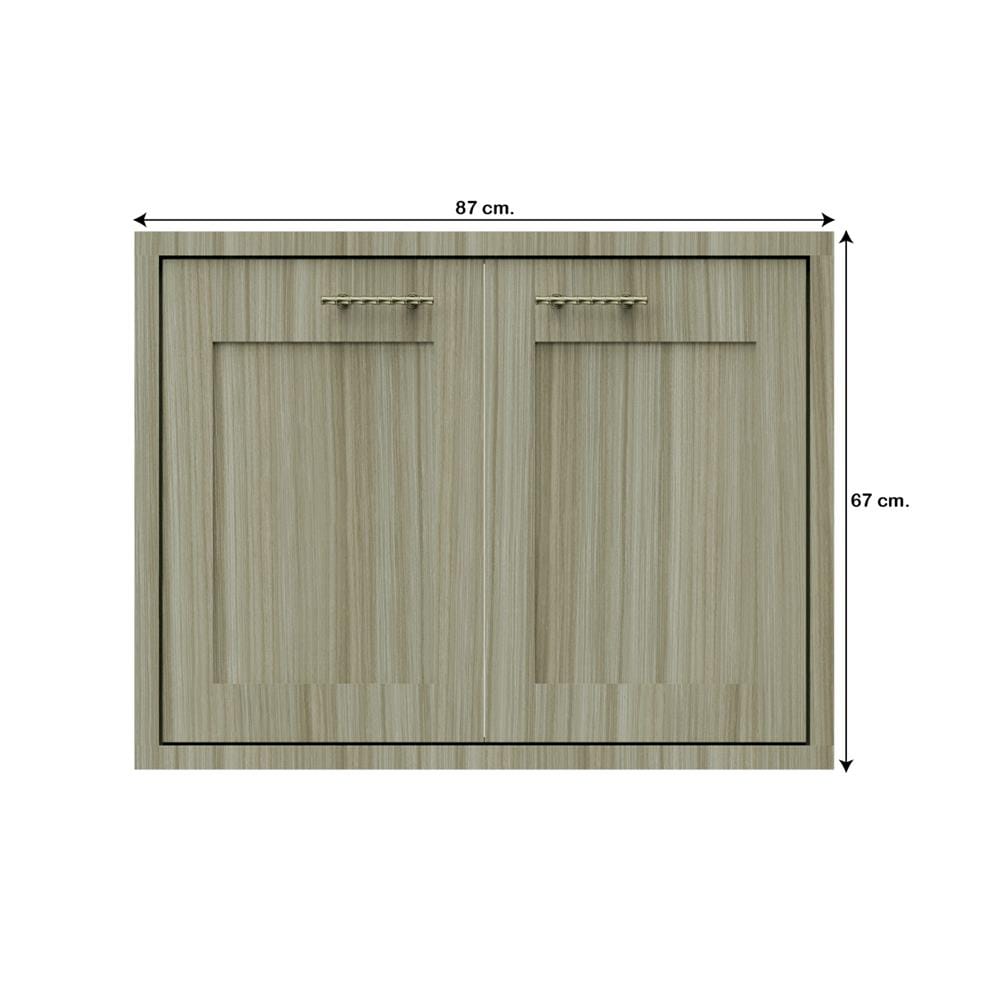 บานซิงค์คู่เรียบ JUPITER GLORY TEAK 87x67 ซม. สีน้ำตาล