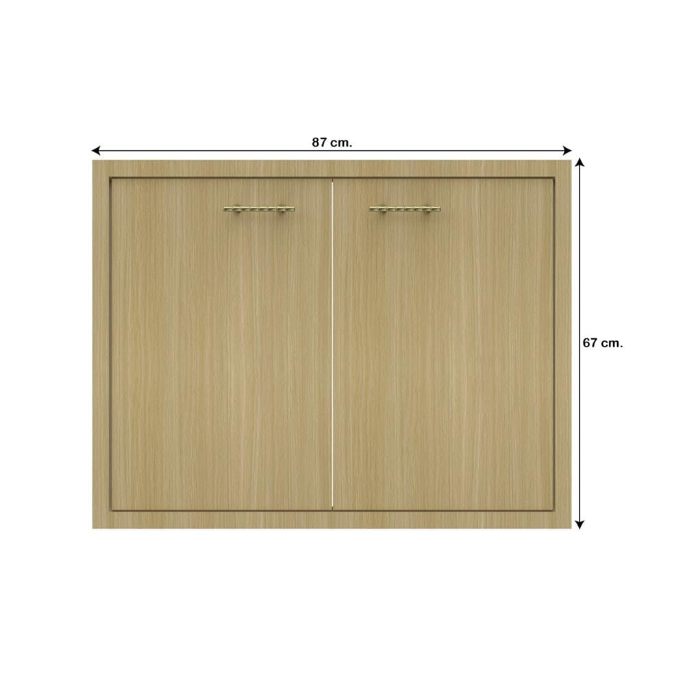 บานซิงค์คู่เรียบ JUPITER MINERVA 87x67 ซม. สีน้ำตาล