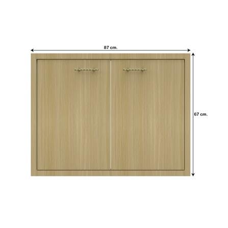 บานซิงค์คู่เรียบ JUPITER MINERVA 87x67 ซม. สีน้ำตาล_3