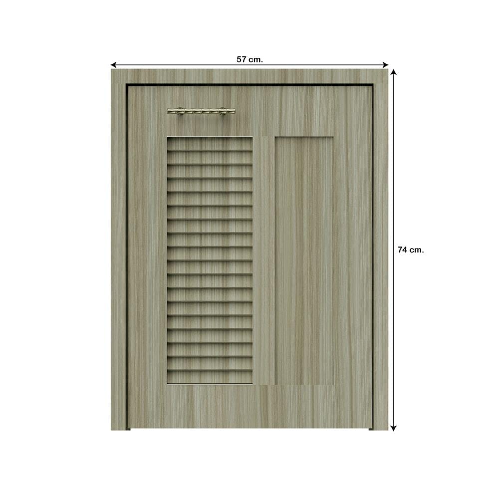 บานถังแก๊สเกล็ดผสม JUPITER GLORY TEAK 57x74 ซม. สีน้ำตาล