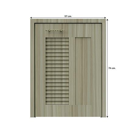 บานถังแก๊สเกล็ดผสม JUPITER GLORY TEAK 57x74 ซม. สีน้ำตาล_3