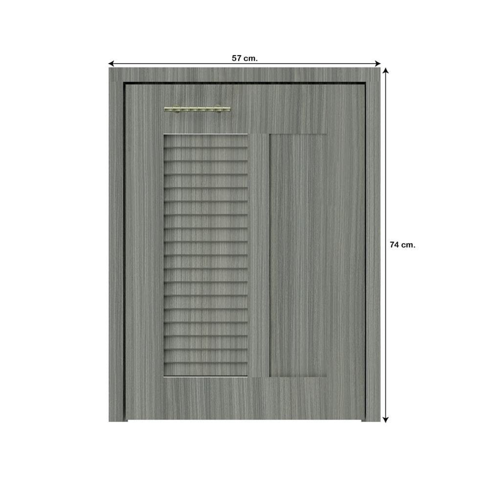บานถังแก๊สเกล็ดผสม JUPITER GLORY LIGHT 57x74 ซม. สีเทา