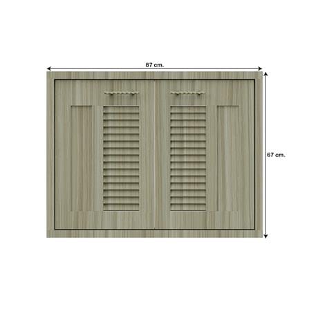 บานซิงค์คู่เกล็ดผสม JUPITER GLORY TEAK 87x67 ซม. สีน้ำตาล_3