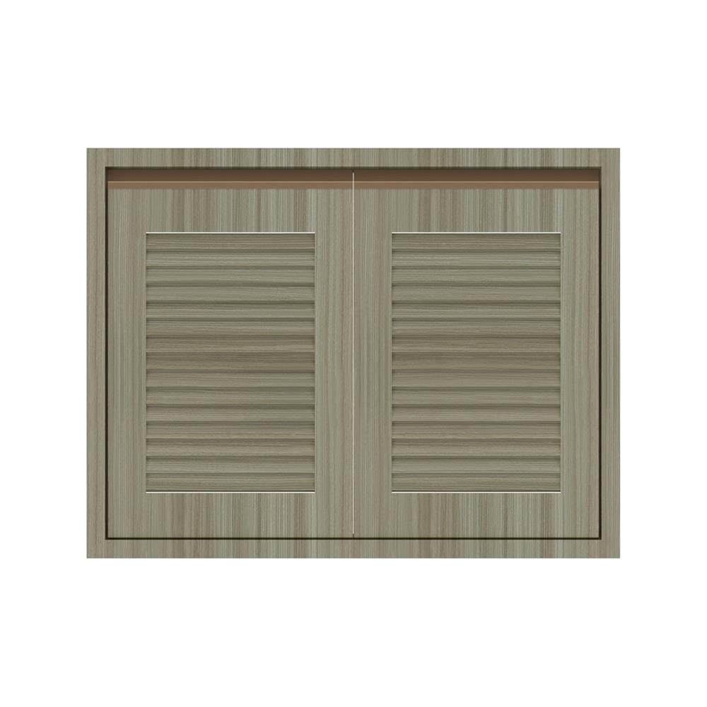 บานซิงค์คู่เกล็ดเต็ม JUPITER SILKY TEAK 87x67 ซม. สีน้ำตาล