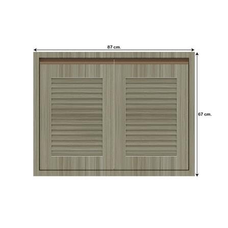 บานซิงค์คู่เกล็ดเต็ม JUPITER SILKY TEAK 87x67 ซม. สีน้ำตาล_3