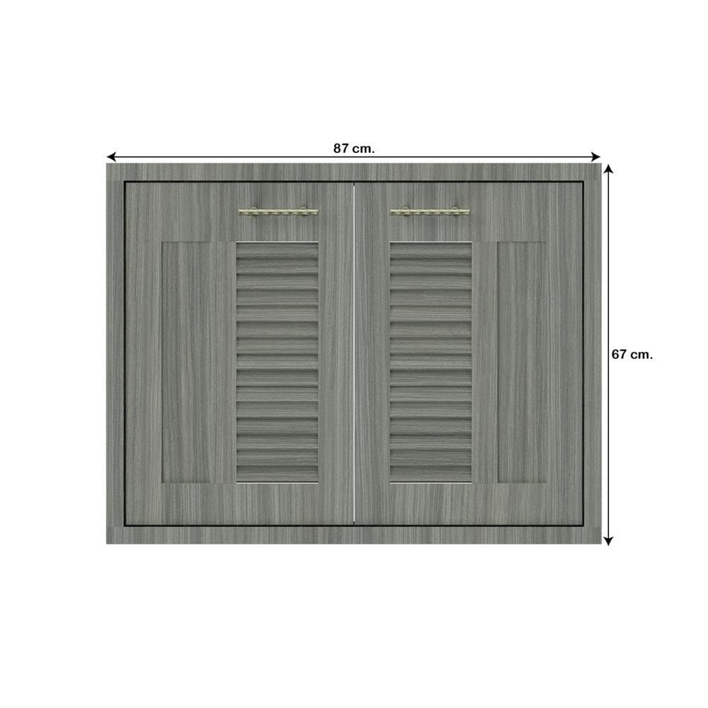 บานซิงค์คู่เกล็ดผสม JUPITER GLORY LIGHT 87x67 ซม. สีเทา