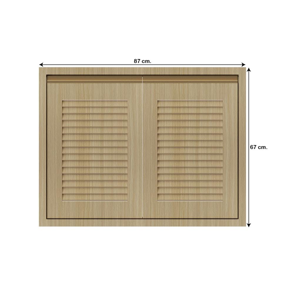 บานซิงค์คู่เกล็ดเต็ม JUPITER SILKY WOOD 87x67 ซม. สีน้ำตาล