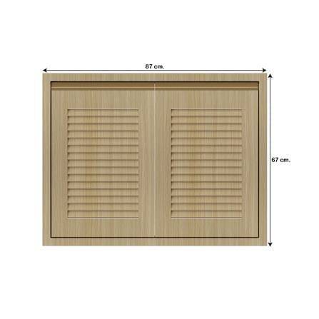 บานซิงค์คู่เกล็ดเต็ม JUPITER SILKY WOOD 87x67 ซม. สีน้ำตาล_3