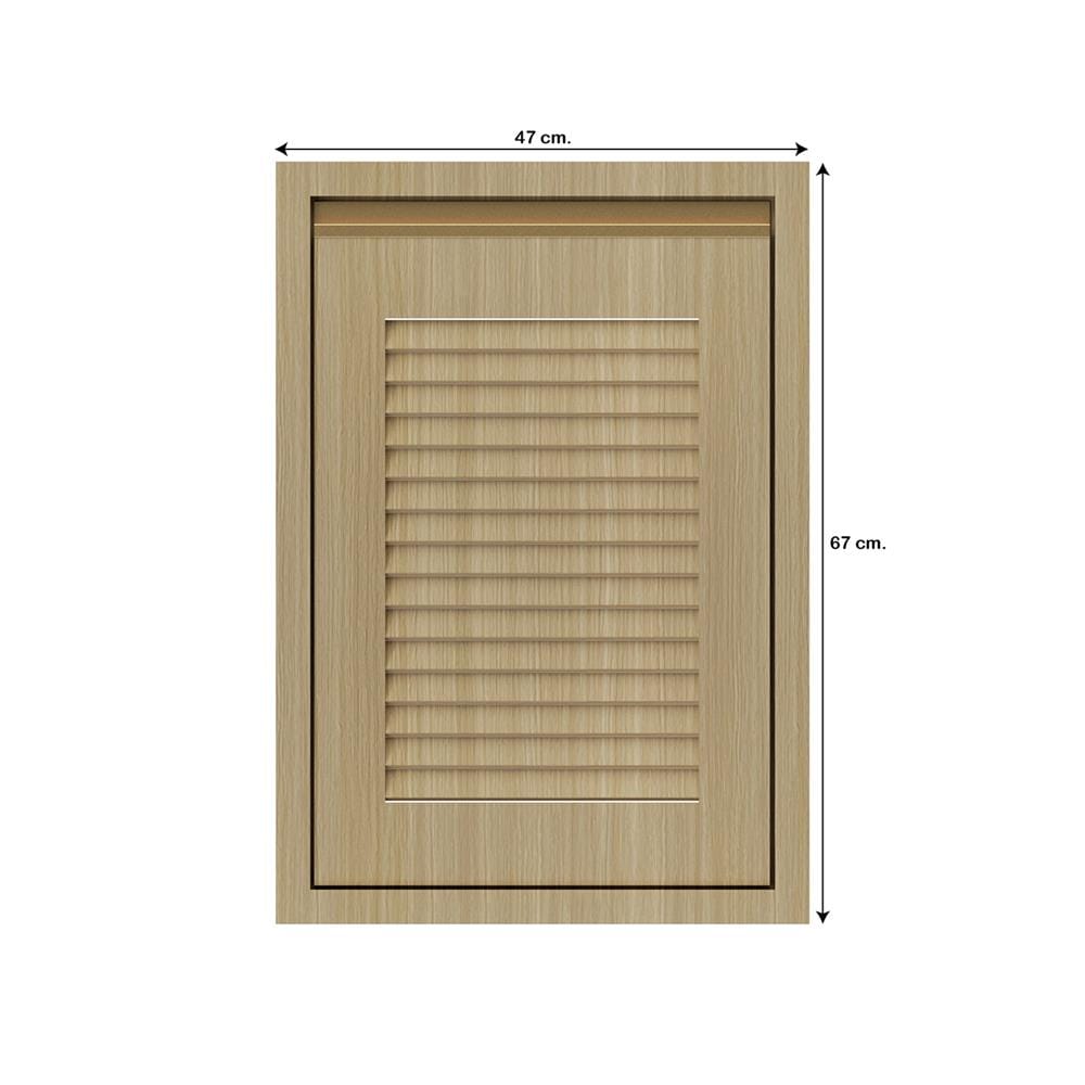 บานซิงค์เดี่ยวเกล็ดเต็ม JUPITER SILKY WOOD 47x67 ซม. สีน้ำตาล