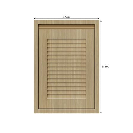 บานซิงค์เดี่ยวเกล็ดเต็ม JUPITER SILKY WOOD 47x67 ซม. สีน้ำตาล_3