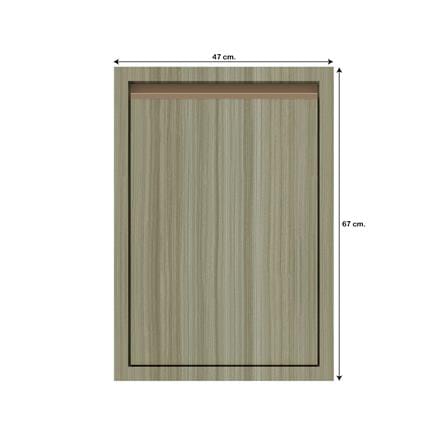 บานซิงค์เดี่ยวเรียบ JUPITER SILKY TEAK 47x67 ซม. สีน้ำตาล_3