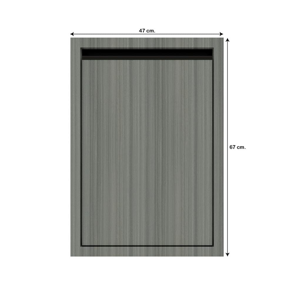 บานซิงค์เดี่ยวเรียบ JUPITER SILKY LIGHT 47x67 ซม. สีเทา