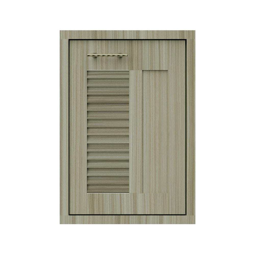 บานซิงค์เดี่ยวเกล็ดผสม JUPITER GLORY TEAK 47x67 ซม. สีน้ำตาล